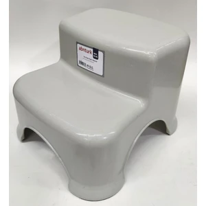 Bej Rengi Merdiven 2 Basamaklı Çocuk Taburesi Kaymaz Tabanlı Çocuklara Lavabo Wc Basamağı