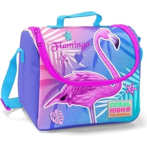 Coral High Lavanta Pembe Flamingo Desenli Okul Çanta Seti