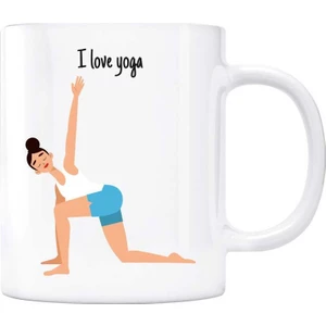 I Love Yoga Kupa Bardak - Model 6