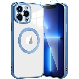 M.TK Moveteck Apple Iphone 11 Pro Max Kılıf Kamera Çıkıntı Koruma Parlak Renkli Manyetik Magsafe Halkalı