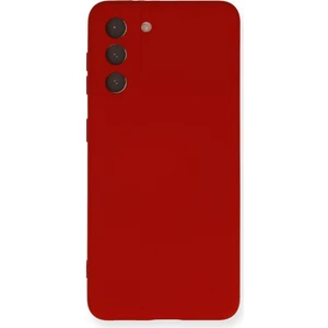 Caseart Samsung Galaxy S21 Fe Kapak Içi Kadife Kamera Korumalı Lansman Silikon Kılıf - Kırmızı