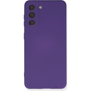 Caseart Samsung Galaxy S21 Fe Kapak Içi Kadife Kamera Korumalı Lansman Silikon Kılıf - Mor