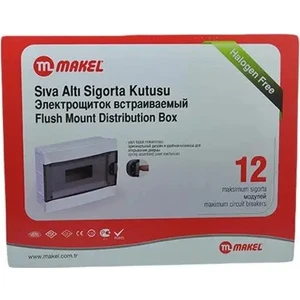 10 Adet Makel 12'li Sigorta Kutusu Sıva Altı