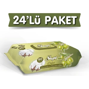 Doğal Zeytinyağlı Islak Havlu Mendil 24'lü 2160 Yaprak