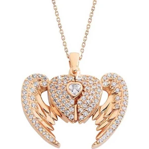 925 Gümüş Isim Yazılı Melek Figürlü Gümüş Kolye