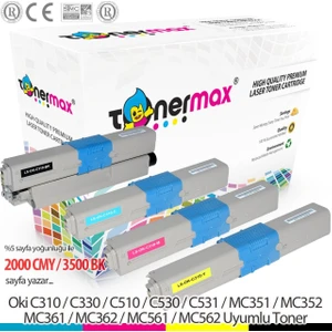 Oki C530DN Muadil Toner Set