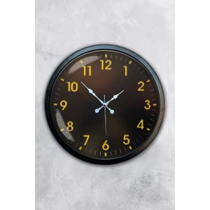 40 cm Siyah Metal Ofis Duvar Saati