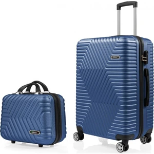 Dzc Kuzenler Avm Orta Boy ve Makyaj G&d Polo Suitcase Abs Lüx Valiz Seyahat Seti  2 Li