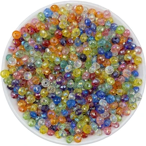 Hedef Bijuteri Karışık Renkli Basık 6mm Janjanlı Akrilik Boncuk,parlak Takı Yapım Hobi Boncuğu (25GR,~250 Adet)