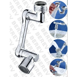 Mutfak Musluk Başlığı 1080 Derece Dönebilen Krom Kaplama 2 Mod M
