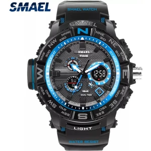 Erkek Kol Saati Analog Dijital Spor Siyah Moda Trend SML1531
