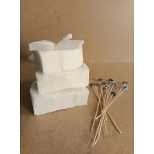 1 kg Doğal Soya Wax ve 5 Adet Hazır Fitil