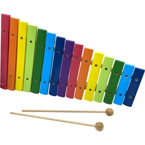 Eğitici Ahşap Oyuncak 15 Notalı Gökkuşağı Ahşap Ksilofon Müzik Aleti