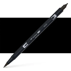 : Ab-T Dual Brush Pen Grafik Kalemi : Black N15