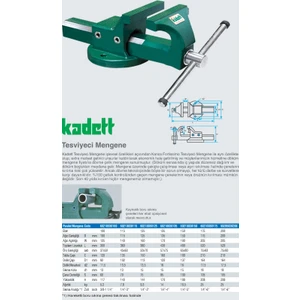 Kadett Tesviyeci Mengene 125'LİK