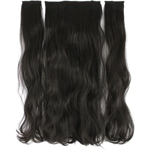 Eva Peruk 250 Gr 70 Cm Dalgalı Fiber Yarımay Set Koyu Kestane