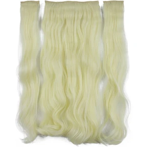 Eva Peruk 250 Gr 70 Cm Dalgalı Fiber Yarımay Set Platin