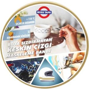 Boss Tape Bükülebilir Keskin Kenar Maskeleme Bandı 5 mm x 50 mt