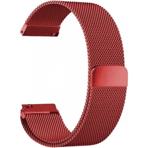 Amazfit Gts 2 Mini Için Mıknatıslı Milanese Kordon Kırmızı