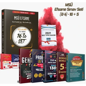 Liyakat Yayınları 6’lı Efsane MSÜ Sınav Seti 16-5 16’lı Efsane Altın Set -General 6 Deneme MSÜ Rehber- Hedef 1300 Soru Bankası - MSÜ Bordo Bereli Deneme-Problem Çöz