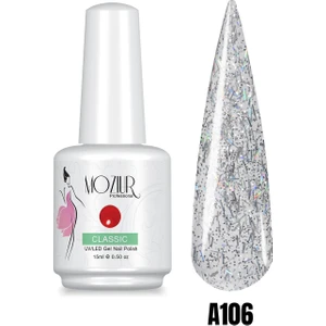 Mozıur Uv LED Kalıcı Oje 15 ml Simli Seri