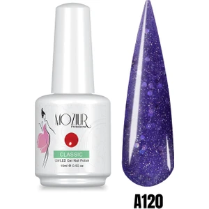 Mozıur Uv LED Kalıcı Oje 15 ml Simli Seri