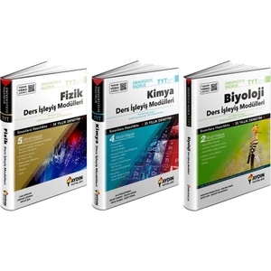 Aydın Yayınları TYT Fizik + Kimya + Biyoloji Ders İşleyiş Seti 3 Kitap 2023