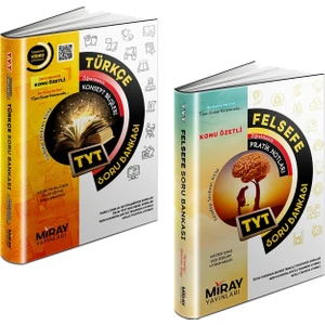 Miray Yayınları TYT Türkçe - Felsefe Soru Bankası Seti 2 Kitap 2023