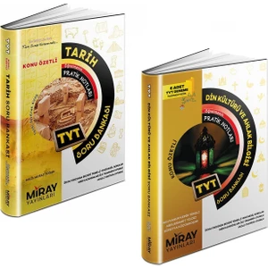 Miray Yayınları TYT Tarih - Din Kültürü Soru Bankası Seti 2 Kitap 2023