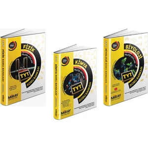 Miray Yayınları TYT Fizik - Kimya - Biyoloji Soru Bankası Seti 3 Kitap 2023