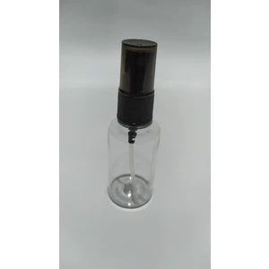 30 ml Siyah Sprey Başlıklı Kolonya Likit Dezenfektan Fısfıs Şişesi (10 Adet)