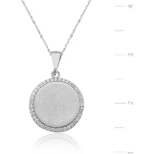 925 Gümüş Gümüş Ktmir Duas Bayan Kolye