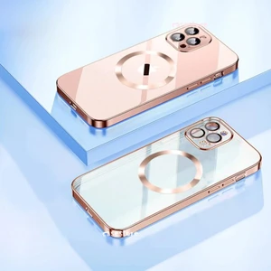M.TK Moveteck Apple Apple iPhone 13 Uyumlu Kılıf Kamera Korumalı Metalik Parlak Renkli Magsafe Wireless Şarj Case