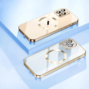 M.TK Moveteck Apple Apple iPhone 13 Uyumlu Kılıf Kamera Korumalı Metalik Parlak Renkli Magsafe Wireless Şarj Case