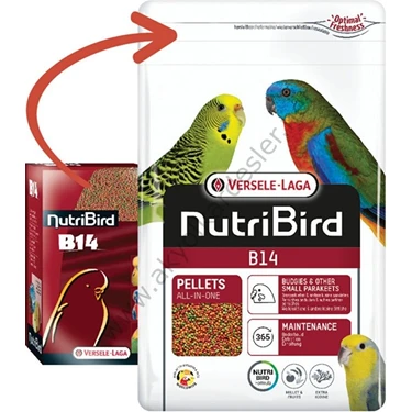 Versele-Laga Nutribird B14 Muhabbet Kuşları ve Paraketler Için Meyveli Pelet Yem 500