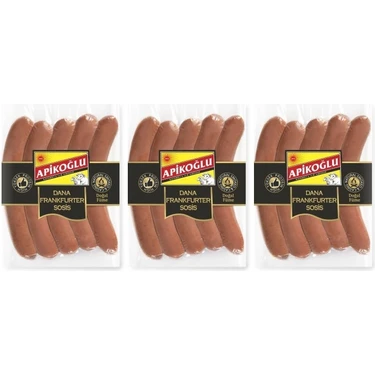 Apikoğlu Dana Frankfurter Sosis 220-260 gr 3'lü