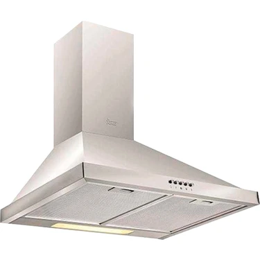 Teka Inox 60 cm Duvar Tipi Davlumbaz 280 m³/h Manuel Kontrol Piramit Şekli