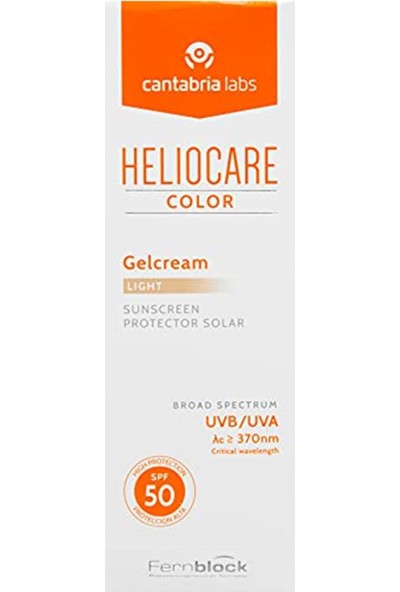Heliocare Color Spf 50 Gelcream Light 50ML