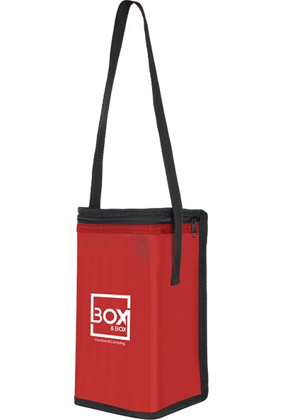 Box&Box Plaj, Piknik, Kamp Çantası, Kırmızı, 6 Litre, Termal Korumalı (Sıcak Soğuk Thermo Bag)