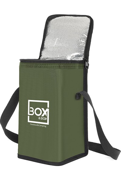 Box&Box Plaj, Piknik, Kamp Çantası, Yeşil, 6 Litre, Termal Korumalı (Sıcak Soğuk Thermo Bag)
