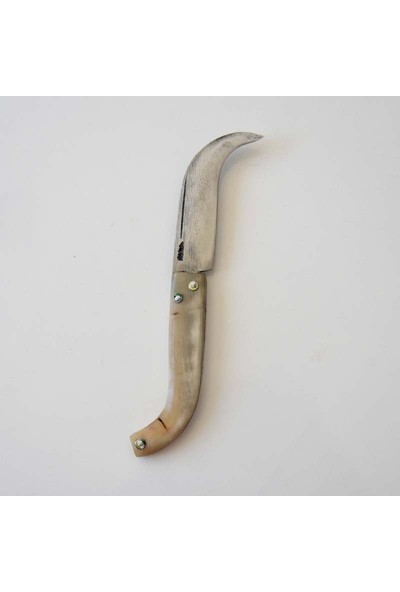 Tapan Bıçağı Tapan Aşı Bıçağı 19,5- 21,5 cm Koç Boynuzu Yay Çeliği Baba Dede Usulü Sarı