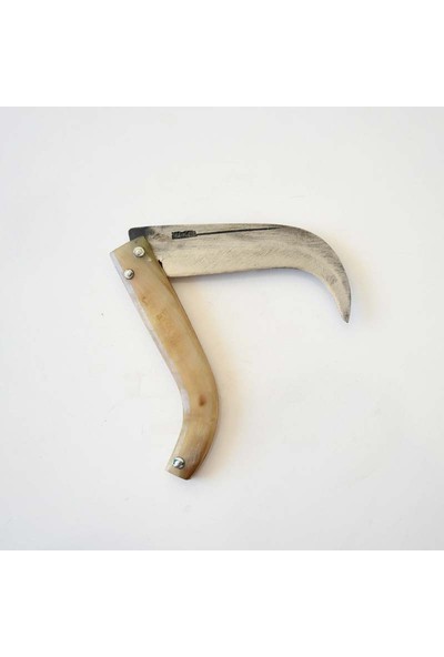 Tapan Bıçağı Tapan Aşı Bıçağı 22,5 - 25 cm Koç Boynuzu Yay Çeliği Baba Dede Usulü Sarı