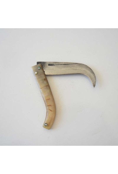 Tapan Bıçağı Tapan Aşı Bıçağı 23 - 25,5 cm Koç Boynuzu Yay Çeliği Baba Dede Usulü Sarı