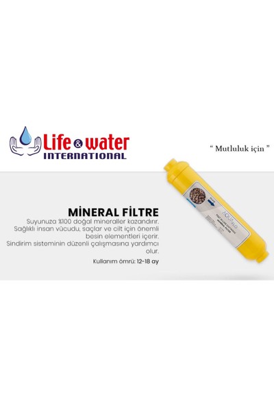 Lifewater Su Arıtma Cihazı Mineral Filtre Mineral Filtre