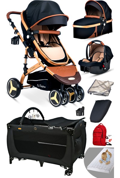 9 in 1 Yeni Ekonomi Paket Baby Home 945 Travel Sistem Bebek Arabası 560 Oyun Parkı Sepet Beşik