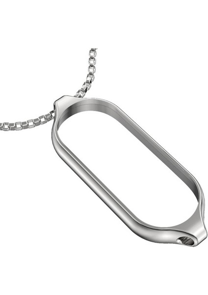 Xiaomi Mi Band 5 - 6 Için Paslanmaz Ste Saat Kolye - Gümüş (Yurt Dışından)