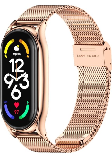 Xiaomi Mi Band 7 - 7 Nfc Için Milan Toka Artı Saat Kayışı - Pembe Altın (Yurt Dışından) fiyatları