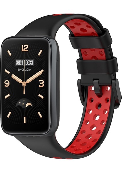 Xiaomi Mi Band 7 Pro Için Tpu Saat Kayışı - Siyah - Kırmızı (Yurt Dışından)