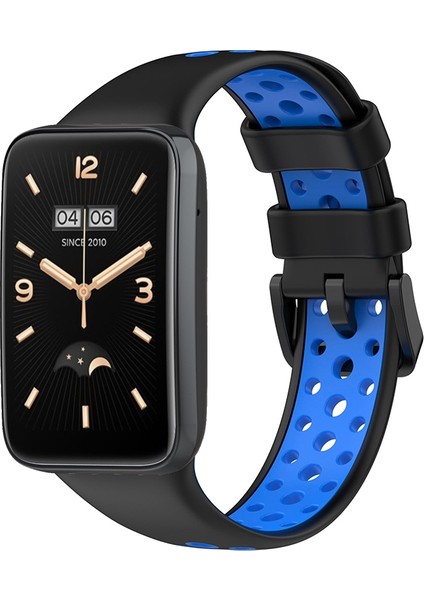 Xiaomi Mi Band 7 Pro Için Tpu Saat Kayışı - Siyah - Mavi (Yurt Dışından)