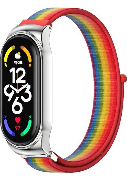 Xiaomi Mi Band 7 - 7 Nfc Için Naylon Saat Kayışı - Gümüş (Yurt Dışından)